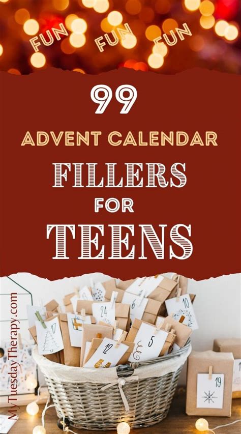 Advent Calendar Ideas For Teens